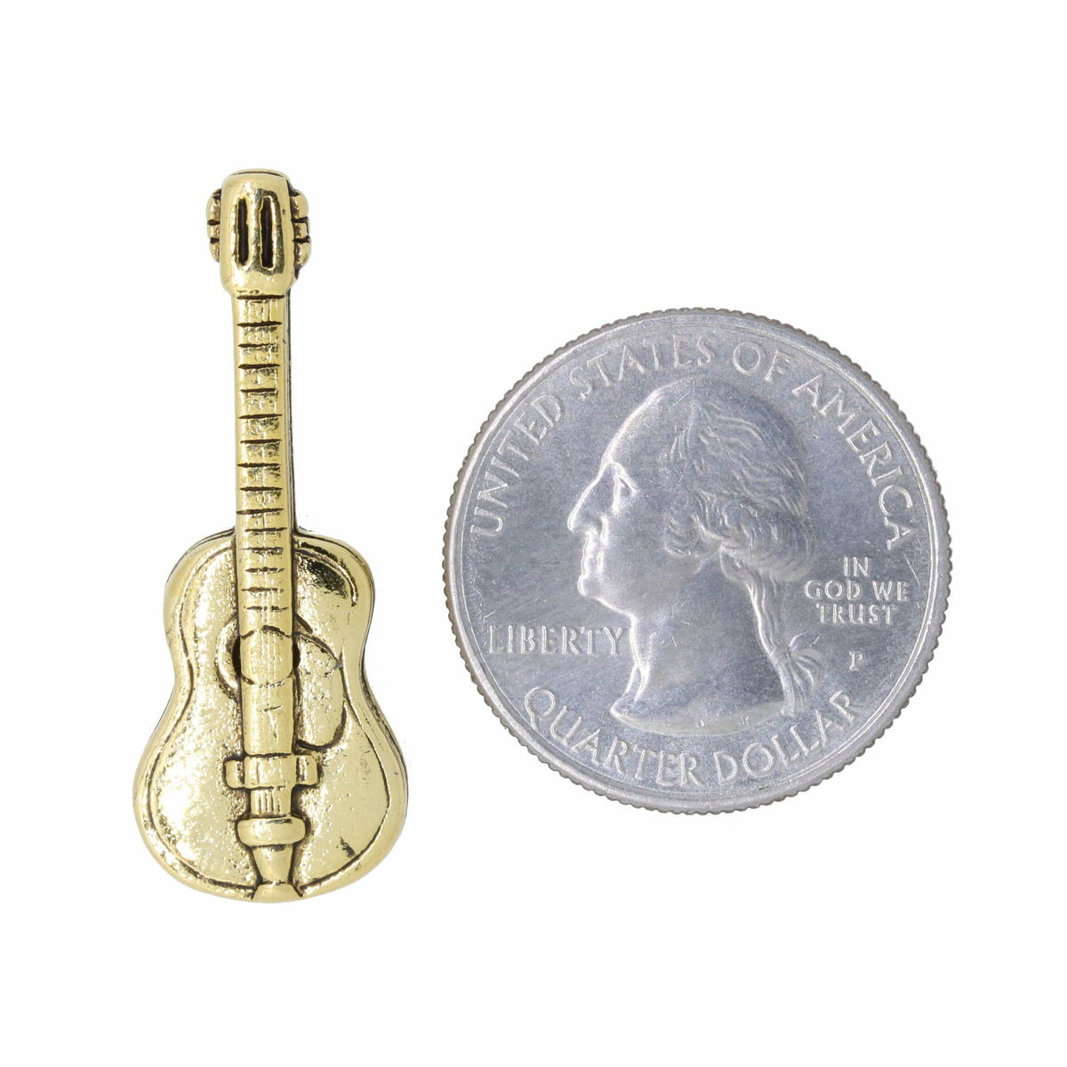 Gold Acoustic Guitar Lapel Pin Lapel Pin