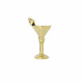 Martini Glass Gold Lapel Pin