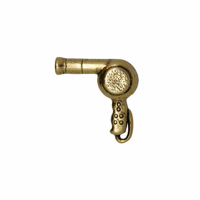 Hair Dryer Gold Lapel Pin