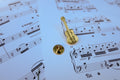 Acoustic Guitar Gold Lapel Pin
