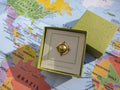 Globe Compass Gold Lapel Pin