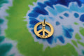 Peace Sign Gold Lapel Pin