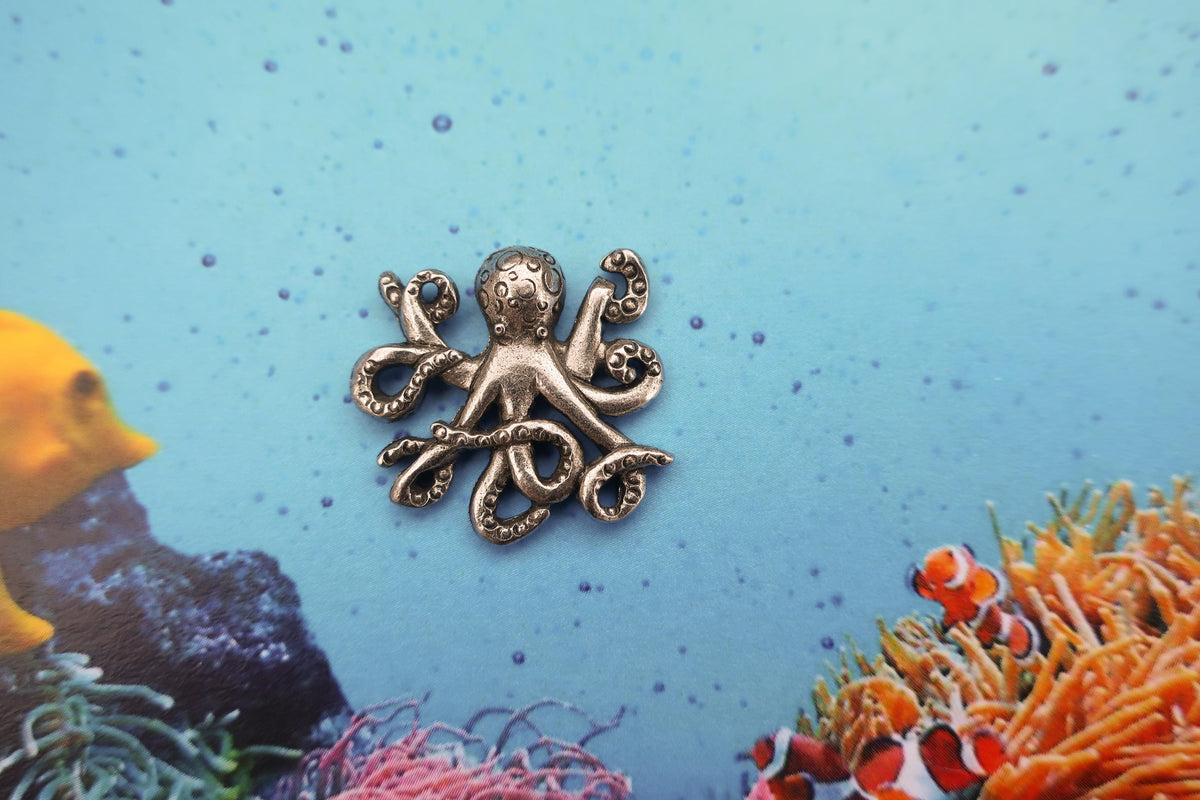 Octopus Enamel Pin - Padres Colors