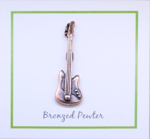 Electric Guitar Copper Lapel Pin