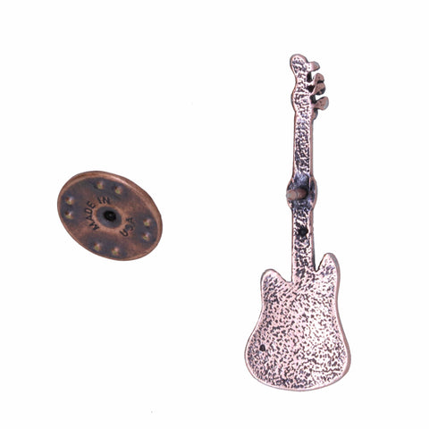 Electric Guitar Copper Lapel Pin