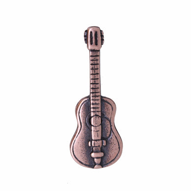 Acoustic Guitar Copper Lapel Pin | lapelpinplanet