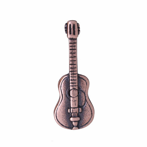 Acoustic Guitar Copper Lapel Pin