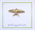 Swallow Gold Lapel Pin