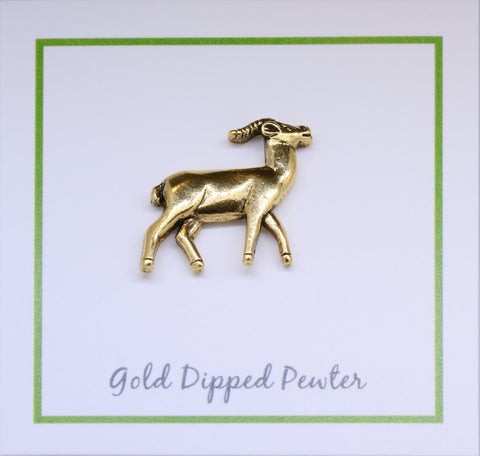 Antelope Gold Lapel Pin