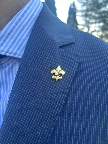 Fleur de Lis Gold Lapel Pin