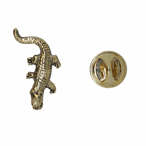 Alligator Pin Crocodile Gold Lapel Pin – lapelpinplanet
