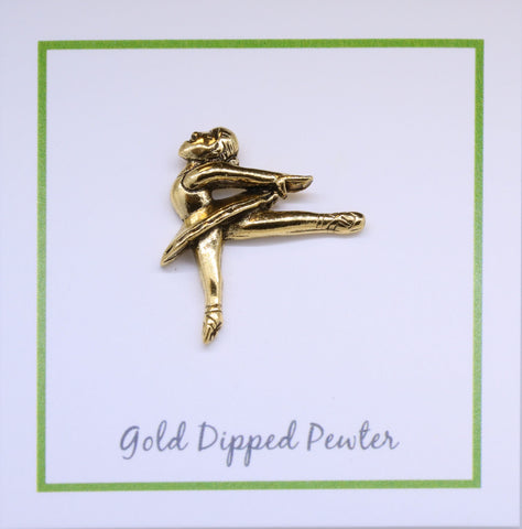 Dancer Gold Lapel Pin