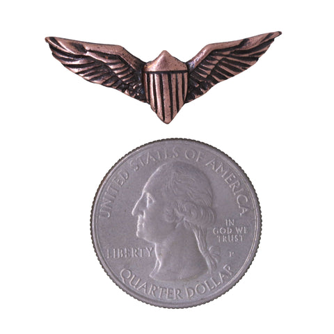 Pilot Wings Copper Lapel Pin