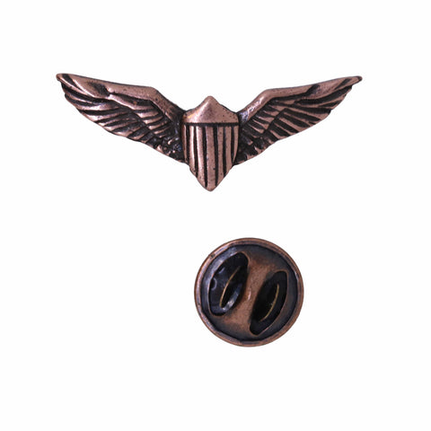 Pilot Wings Copper Lapel Pin