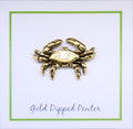 Blue Crab Gold Lapel Pin