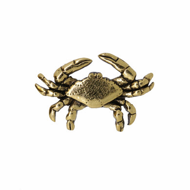 Blue Crab Gold Lapel Pin | lapelpinplanet