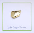 Cheese Gold Lapel Pin