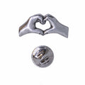 Heart Hands Lapel Pin