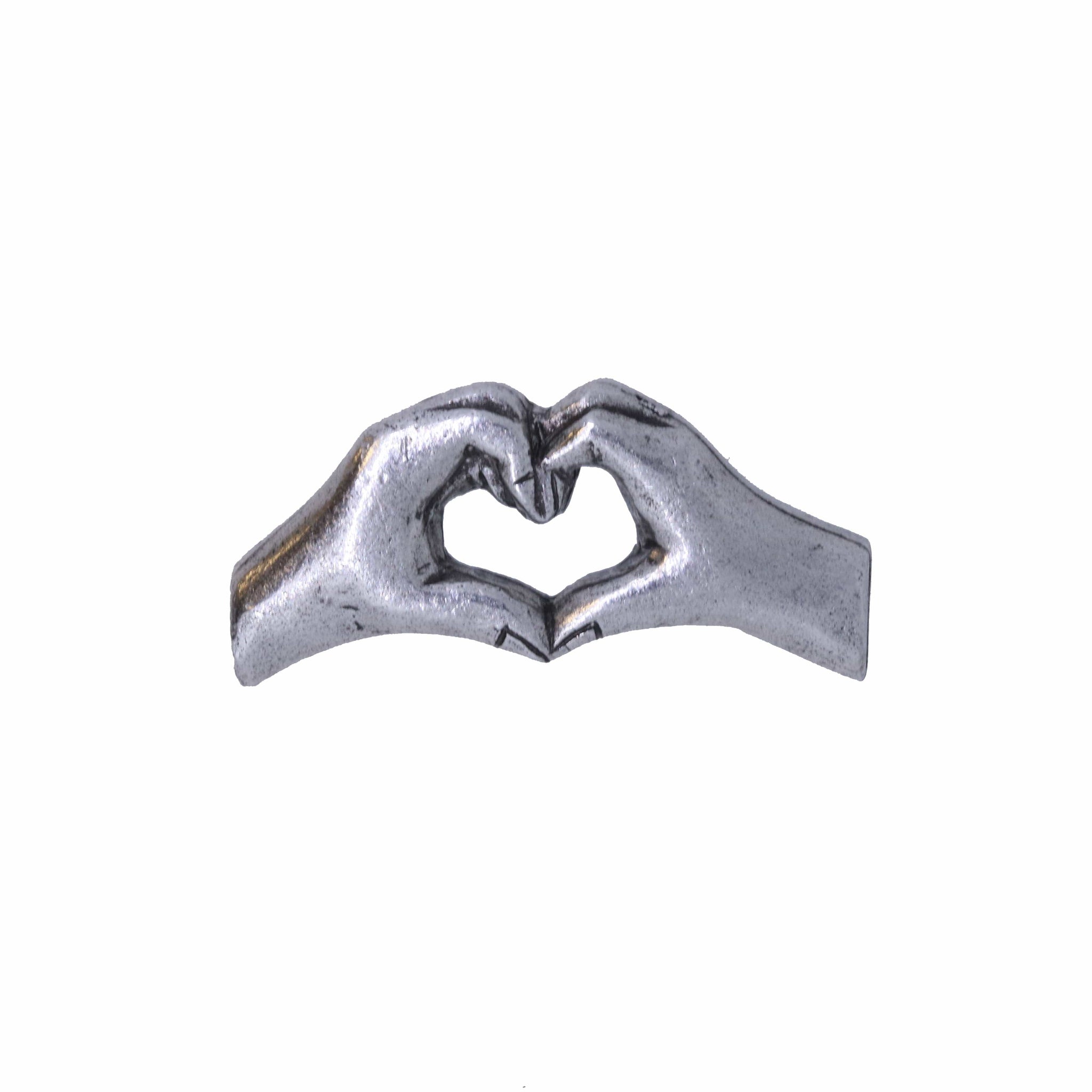 Heart Hands Lapel Pin
