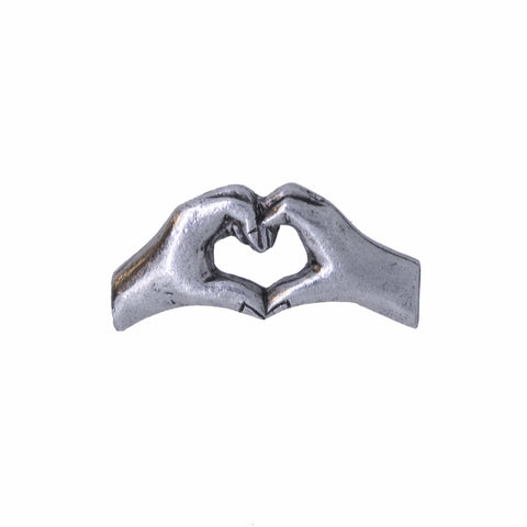 Heart Hands Lapel Pin