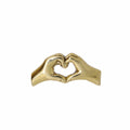 Heart Hands Gold Lapel Pin