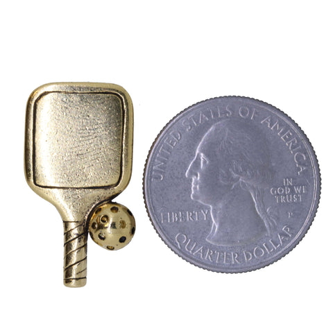 Pickleball Gold Lapel Pin