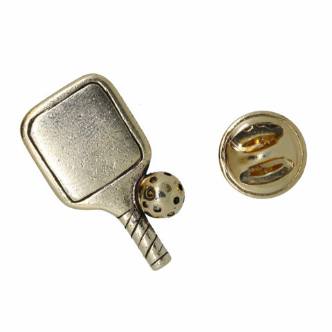 Pickleball Gold Lapel Pin
