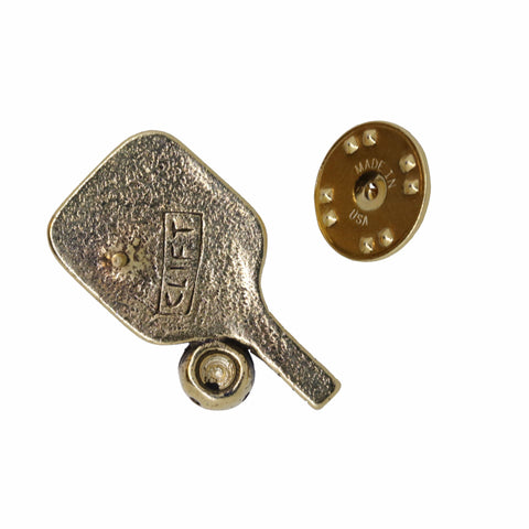 Pickleball Gold Lapel Pin