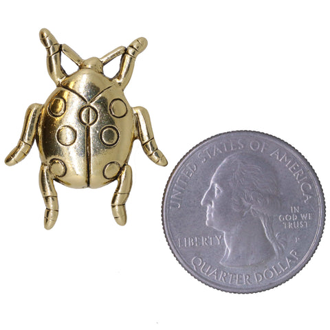 Ladybug Gold Lapel Pin
