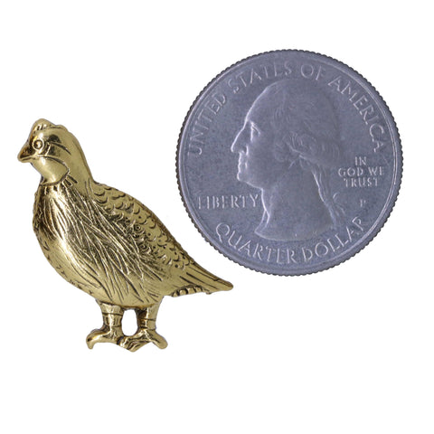 Quail Gold Lapel Pin