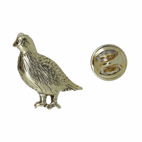 Quail Gold Lapel Pin