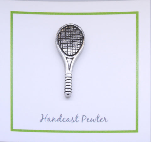 Tennis Racquet Lapel Pin
