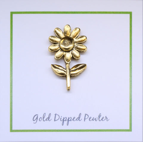 Daisy Gold Lapel Pin