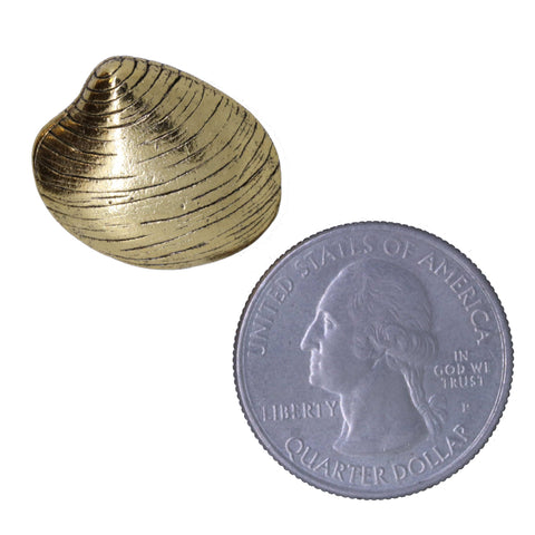 Quahog Gold Lapel Pin