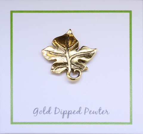 Ivy Gold Lapel Pin