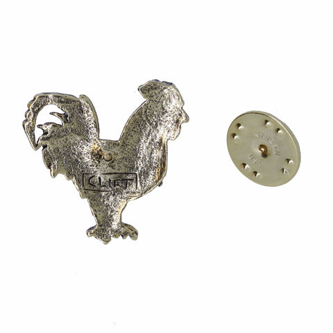 Rooster Gold Lapel Pin