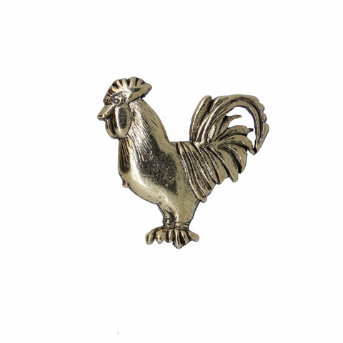 Rooster Gold Lapel Pin