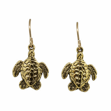 Sea Turtle Charmed Earrings | lapelpinplanet