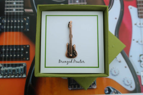 Electric Guitar Copper Lapel Pin