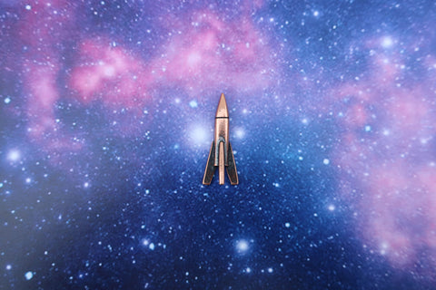 Rocket Copper Lapel Pin
