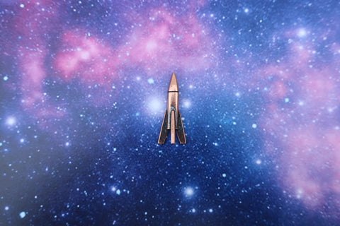 Rocket Copper Lapel Pin