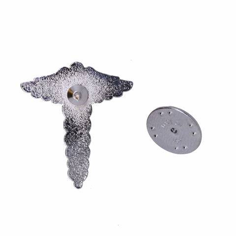 Rainbow Caduceus Enamel Lapel Pin