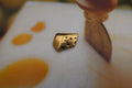 Cheese Gold Lapel Pin