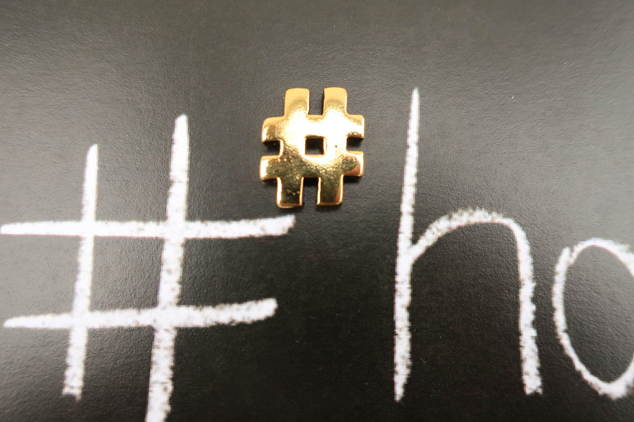 Hashtag Gold Lapel Pin Lapelpinplanet