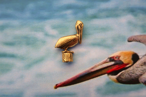 Pelican Gold Lapel Pin