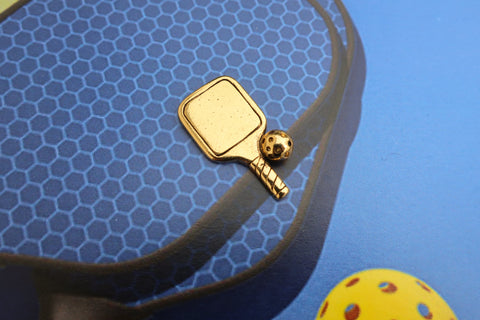 Pickleball Gold Lapel Pin