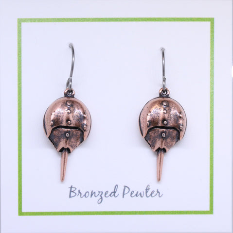 Horseshoe Crab Copper Earrings