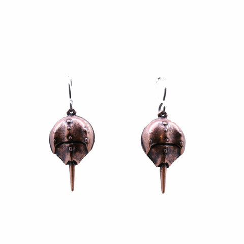 Horseshoe Crab Copper Earrings
