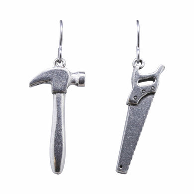 Hammer & Saw Earrings | lapelpinplanet
