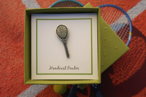Tennis Racquet Lapel Pin